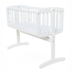 Nôi đưa gỗ cao cấp màu trắng Mothercare