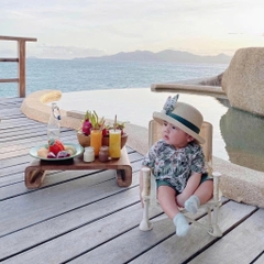 Ghế ăn dặm cho bé gấp gọn HOO BOOTER Có Bàn Kiểu Dáng Hàn Quốc Siêu Nhẹ Cho Bé, Ghế Cho Bé Ăn Dặm Đi Du Lịch Kèm Bàn