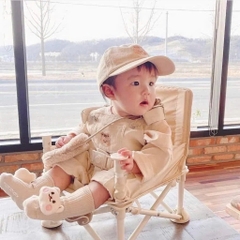 Ghế ăn dặm cho bé gấp gọn HOO BOOTER Có Bàn Kiểu Dáng Hàn Quốc Siêu Nhẹ Cho Bé, Ghế Cho Bé Ăn Dặm Đi Du Lịch Kèm Bàn