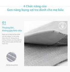 MOOIMOM Đai Nâng Bụng Bầu Vải Sợi Than Tre - Bamboo Maternity Support Belt