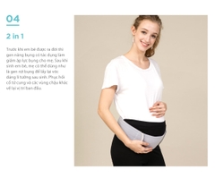 MOOIMOM Đai Nâng Bụng Bầu Vải Sợi Than Tre - Bamboo Maternity Support Belt