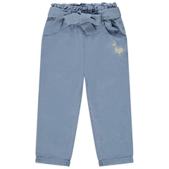 Quần vải bé gái có thắt lưng