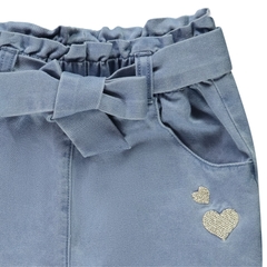 Quần vải bé gái có thắt lưng