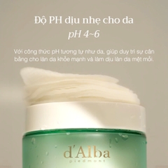 Toner Pad  d'Alba rau má cấp ẩm và tẩy da chết dịu nhẹ hàng ngày