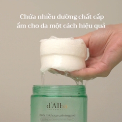 Toner Pad  d'Alba rau má cấp ẩm và tẩy da chết dịu nhẹ hàng ngày