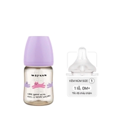 Bình sữa Moyuum PPSU in Cat 170ml (Màu tím)
