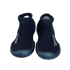 Giày cao su em bé - giày công thái học trẻ em Ggomoosin - speed đen đế đen