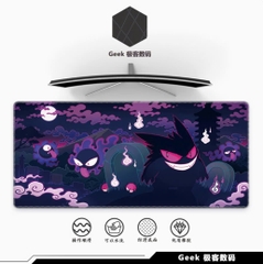 Miếng lót chuột Geek, bàn di chuột, pad chuột cỡ lớn Desk Mat 900x400 độ dày 4mm (Pokemon)