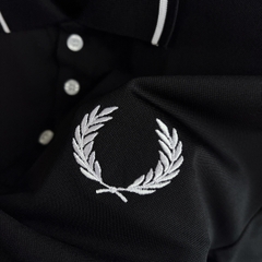 Áo Polo Bigsize Thêu Bông lúa Màu Đen