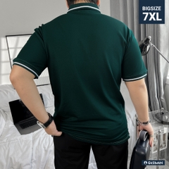 Áo Polo Bigsize Thêu Bông lúa Màu Xanh rêu