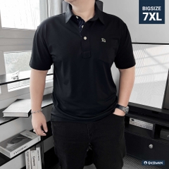 Áo Polo Big size Classy có Túi màu Đen