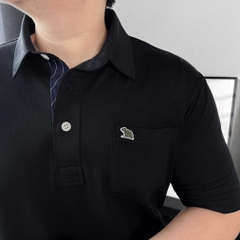 Áo Polo Big size Classy có Túi màu Đen