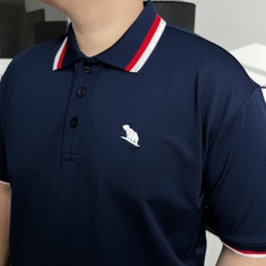 Áo Polo Bigsize Màu Xanh đen Thêu Gấu Phối cổ 3 màu