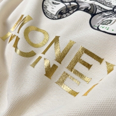 Áo Thun Big size Có Túi In Gấu Money Màu Kem