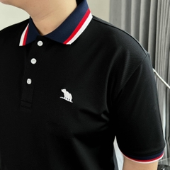 Áo Polo Bigsize Màu Đen Thêu Gấu Phối cổ 3 màu