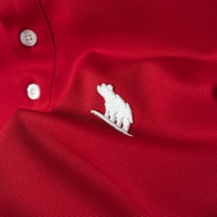 Áo Polo Bigsize Màu Đỏ Thêu Gấu Phối cổ 3 màu