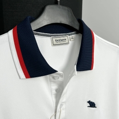 Áo Polo Bigsize Màu Trắng Thêu Gấu Phối cổ 3 màu