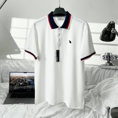 Áo Polo Bigsize Màu Trắng Thêu Gấu Phối cổ 3 màu