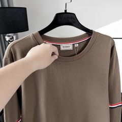 Áo Thun Tay dài Bigsize Phối tay Màu Nâu