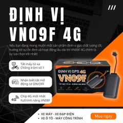 Định Vị Xe Máy, Ô Tô VN09F 4G | Tắt Máy Từ Xa, Nhận biết Tắt Mở Động Cơ