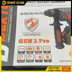 Máy Khoan Búa Pin Dekton M21-RH2603CP – Động Cơ Không Chổi Than – Lực Đập 2.6J – Đầu Kẹp SDS Plus – Hàng Chính Hãng Có VAT