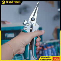 Kéo Cắt Tỉa Cành TOTAL THTP61851 – 8.5” (220mm) – Lưỡi Thép Carbon Mạ Crôm – Tay Cầm Nhôm Bọc TPR – Bền Bén, Cắt Êm Tay - Hàng Chính Hãng, Có VAT