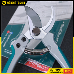 Kéo Cắt Tỉa Cành TOTAL THTP62082 – 8” (205mm) – Lưỡi Carbon Mạ Crôm – Tay Cầm Nhôm TPR – Bền Sắc, Cắt Êm Tay – Hàng Chính Hãng Có VAT