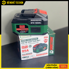 Bộ pin sạc bằng Ion Liti (ắc quy) hiệu DEKTON; Model: M21-B6095PRO, 21V, 6.0Ah
