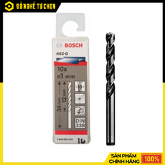 Bộ 10 Mũi Khoan Sắt HSS-G Bosch 2.5mm 2608595053 – Khoan Chính Xác, Sắc Bén, Độ Bền Cao | Hàng Chính Hãng, Có VAT