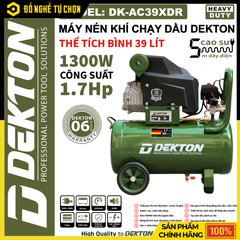 MÁY NÉN KHÍ CHẠY DẦU DEKTON 39 LÍT DK-AC39XDR – MẠNH MẼ, BỀN BỈ, TIẾT KIỆM ĐIỆN NĂNG