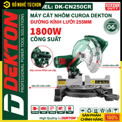 Máy Cắt Nhôm Dây Curoa 255mm Dekton DK-CN250CR – 1800W – Truyền Động Êm – Hàng Chính Hãng Có VAT