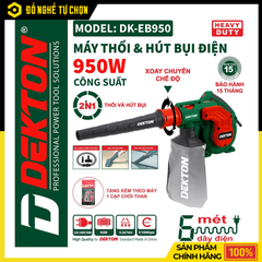 Dụng cụ cầm tay hoạt động bằng động cơ điện: Máy thổi bụi (khí) hiệu DEKTON; Model: DK-EB950, công suất: 950W