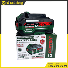 Bộ pin sạc bằng Ion Liti (ắc quy) hiệu DEKTON; Model: M21-B4015PLUS, 21V, 4.0Ah