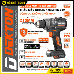 [THÂN] Máy Khoan Pin 21V M21-ID13100PRO – Mạnh Mẽ 100Nm, Khoan Vặn Hiệu Quả, Động Cơ Bền Bỉ | Hàng Chính Hãng, Có VAT