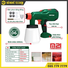 Súng phun sơn hoạt động bằng pin hiệu DEKTON, Model:M21-SPS1000