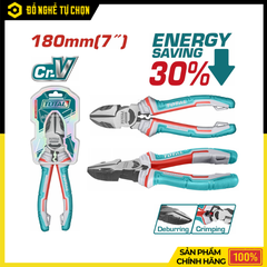 Kìm Cắt Cao Cấp Total THT230706S 7 Inch – Lưỡi Sắc Bén, Thép CR-V Bền Bỉ, Cắt Ngọt Chính Xác | Hàng Chính Hãng, Có VAT