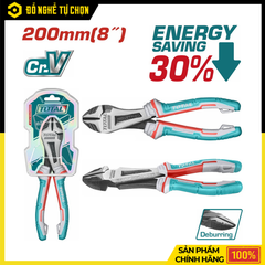 Kìm Cắt Chéo Đầu Cao Cấp Total THT27816S 200mm – Lưỡi Sắc Bén, Cắt Mạnh Mẽ, Cầm Êm Tay | Hàng Chính Hãng, Có VAT