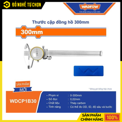 Thước Cặp Đồng Hồ 300mm Wadfow WDCP1B30 – Độ Chính Xác 0.02mm, Thép Carbon Bền Bỉ | Hàng Chính Hãng, Có VAT