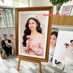 ẢNH TRÁNG GƯƠNG PHÓNG TO & LẮP KHUNG GỖ