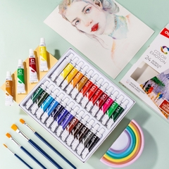 Màu nước Gouache dạng tuýp 12ml Deli C11 5 màu/ 12 màu/ 24 màu