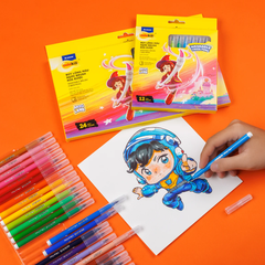 Bút lông màu bursh Fiber Pen Thiên Long Colokit SWM-C010/AK 12 màu ngòi brush (có thể rửa được)