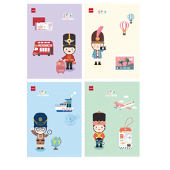 Tập HS Deli A96-BTF Toy soliders/ Animal 96tr 100gsm 4 ô ly (5/10/100)