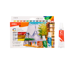 Màu nước acrylic dạng tuýp Deli C12 12ml
