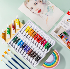 Màu nước Gouache dạng tuýp 12ml Deli C11 5 màu/ 12 màu/ 24 màu