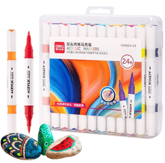 Màu lông màu Acrylic Marker 2 đầu Deli HM924
