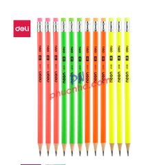 Bút chì gỗ Deli U51800 2B đầu gôm (12)