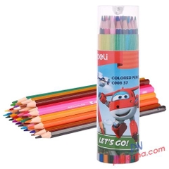 Bút chì màu Deli Super wings lon C00807, C00827, C00837