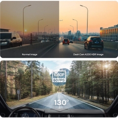 Camera Hành Trình 70mai Dash Cam A200 HDR 1080P Phiên Bản QUỐC TẾ ghi hình trước sau, Night Owl Vision