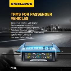 Cảm Biến Áp Suất Lốp Ô Tô STEELMATE TP-S23 Cao Cấp Gắn Van Ngoài (Mẫu Mới 2025, Hàng Chính Hãng)