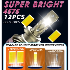 Đèn LED Ô Tô Cao Cấp AKE K13 Siêu Sáng 2 Nhiệt Màu 3000K/6000K Chân H1 H3 H4 H7 H11 9005 9006 9012